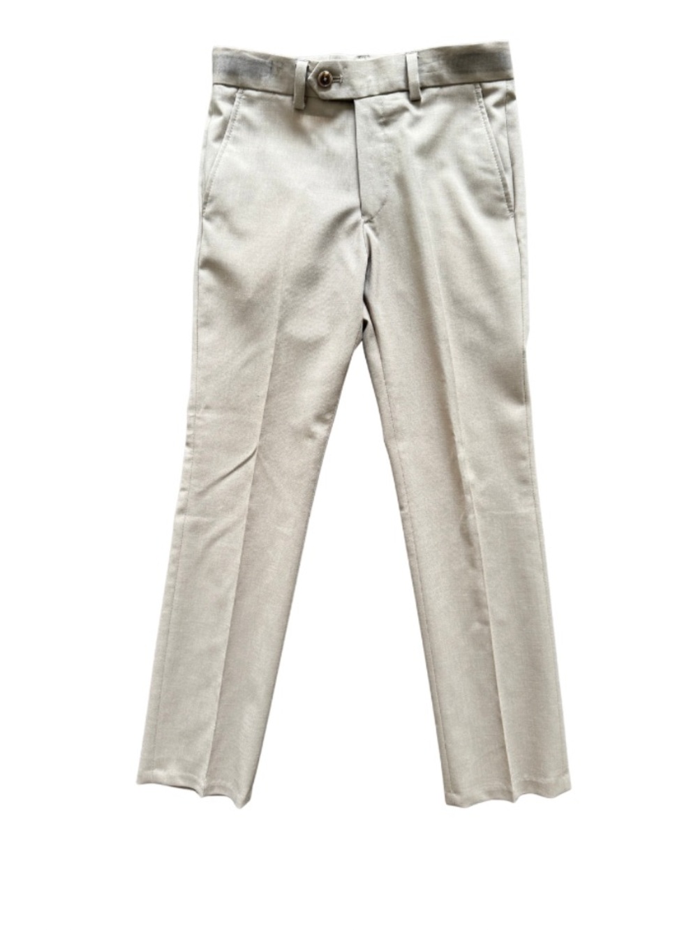 Tallia Boys Wool Blend Khaki Flat Front Dress Pants Size 7